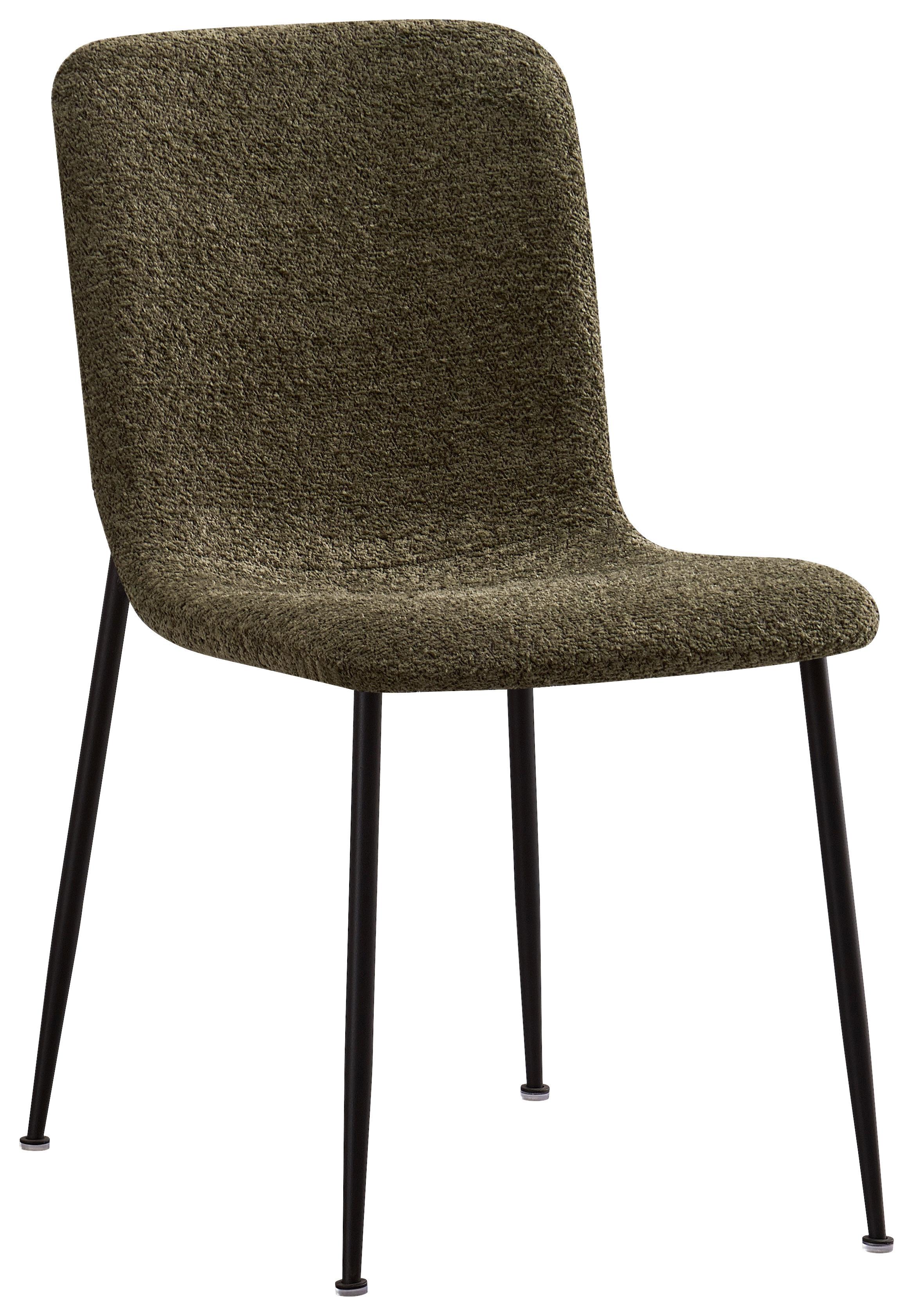 Stuhl Mila Grün - Schwarz/Grün, MODERN, Holz/Textil (43/82/57cm) - Mömax