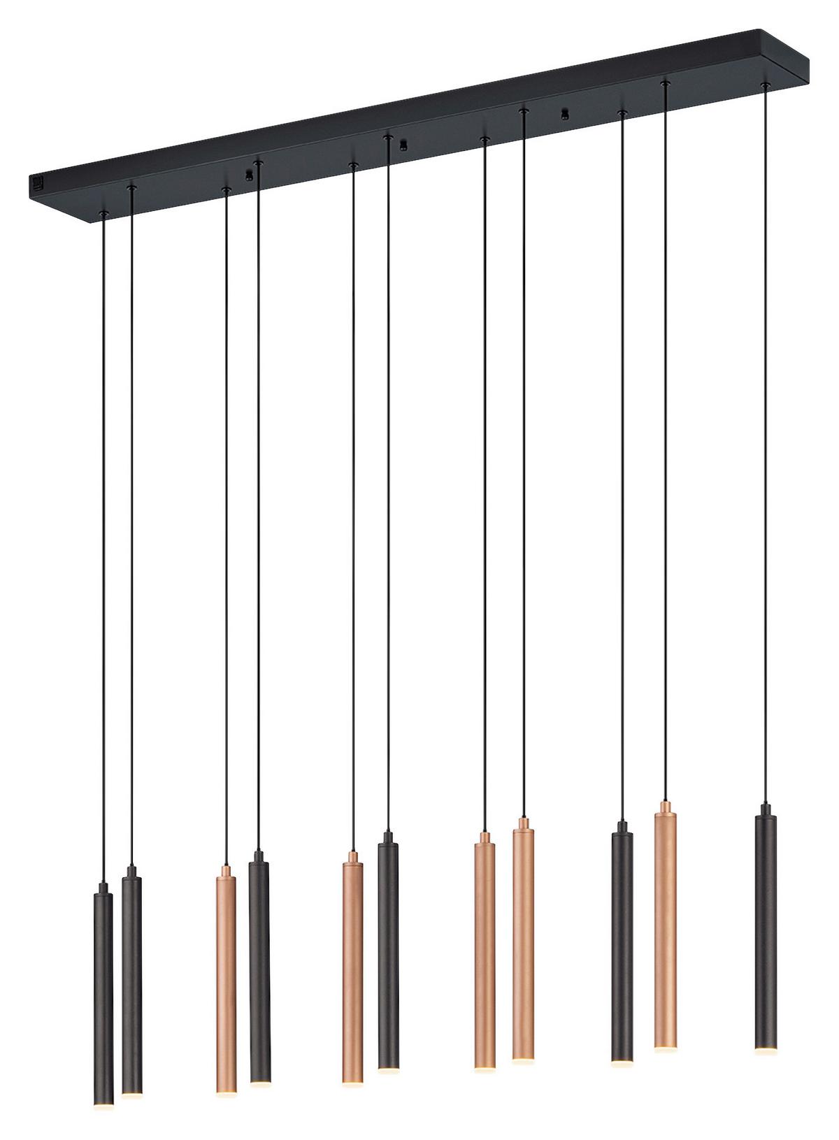 LAMPA WISZĄCA LED CALINA MR32161132 - czarny/biały, Design, tworzywo sztuczne/metal (115/15/150cm) - Musterring