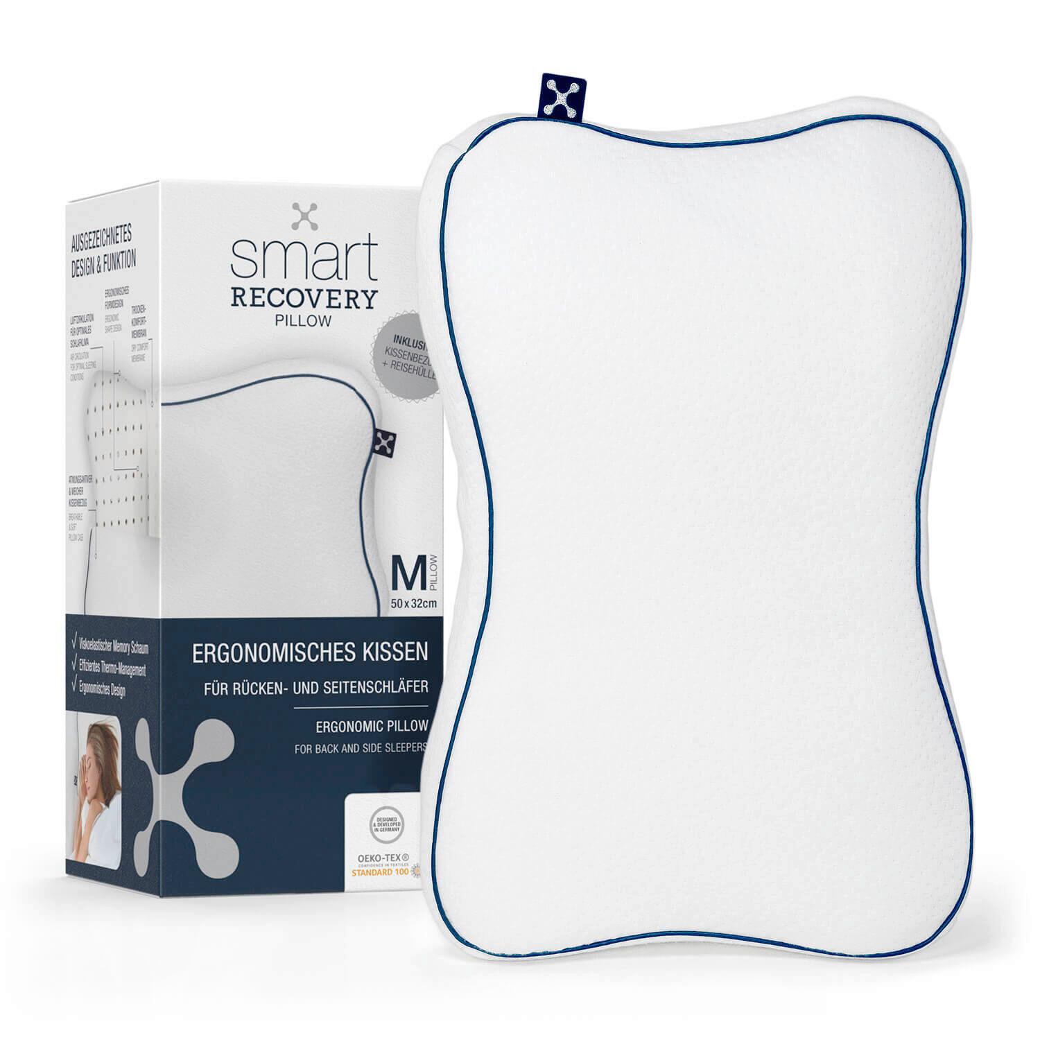 PODUSZKA POD KARK 1030010 - biały, Basics, tkanina (50/10-11,5/32cm) - Smartsleep