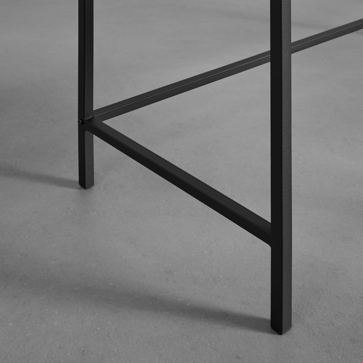 Eckschreibtisch Anabela Walnuss MDF ca. 120/150x50 cm - Walnussfarben/Schwarz, MODERN, Metall (120/150/50/75cm) - Bessagi Home