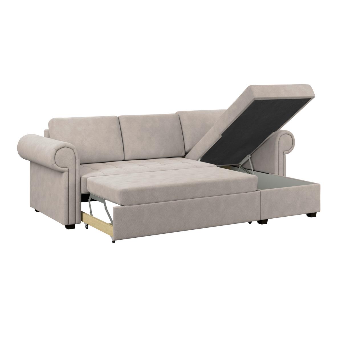 Kutna Garnitura Oslo - taupe, Romantično / ladanjski, tekstil (260/85/155cm) - James Wood