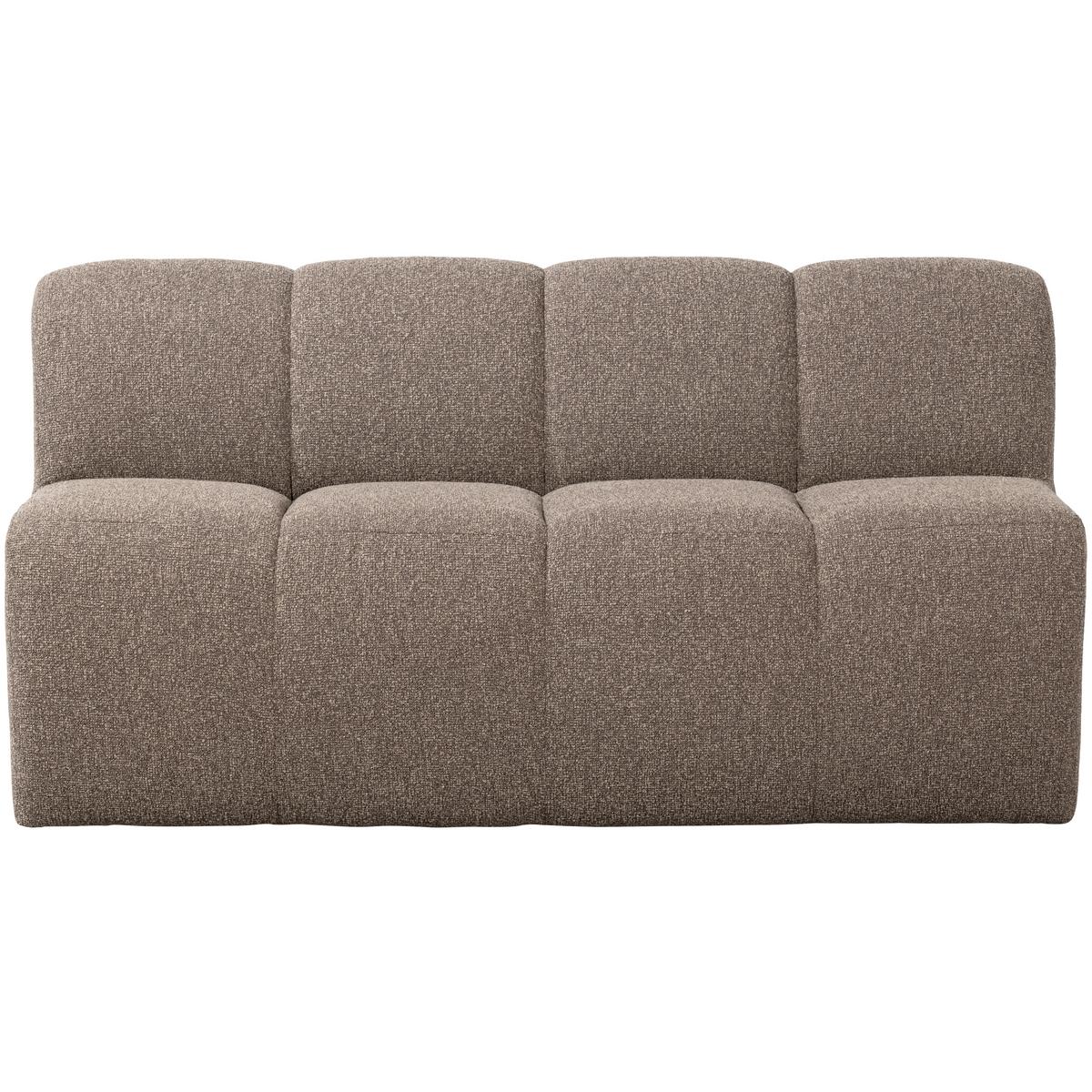 Sitzbank Mojo Braun B: 164cm - Schwarz/Braun, MODERN, Kunststoff/Textil (164/83/73cm) - Livetastic
