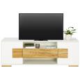 Lowboard in Eiche - Eichefarben/Weiß, MODERN, Holz/Holzwerkstoff (161/54/40cm) - Modern Living Lowboard in Eiche - Eichefarben/Weiß, MODERN, Holz/Holzwerkstoff (161/54/40cm) - Modern Living