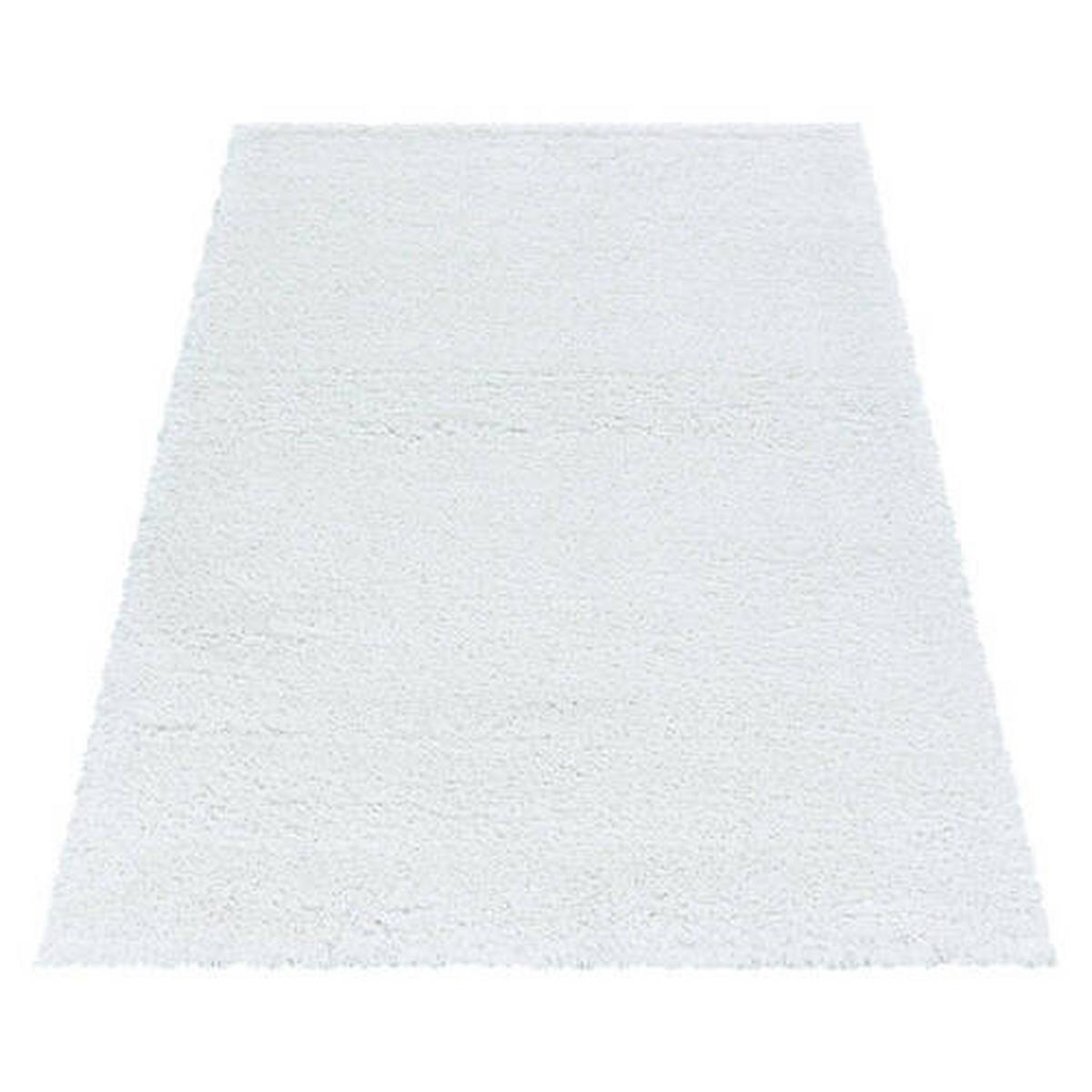 Preproga Fluffy, 200x290cm, Bela - bela, Basics, tekstil (200/290cm)