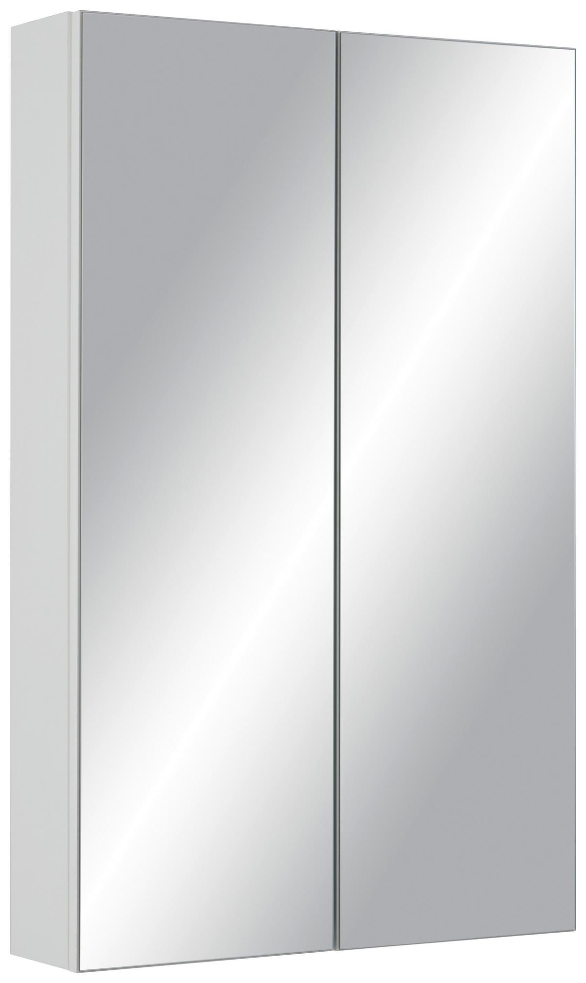 Spiegelschrank in Weiß - MODERN, Glas/Holzwerkstoff (60/95/15cm) - Based