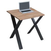 Pisalna Miza Lona, Hrast, 80x80cm - črna/hrast sonoma, Moderno, kovina/leseni material (80/80/76cm) - MID.YOU