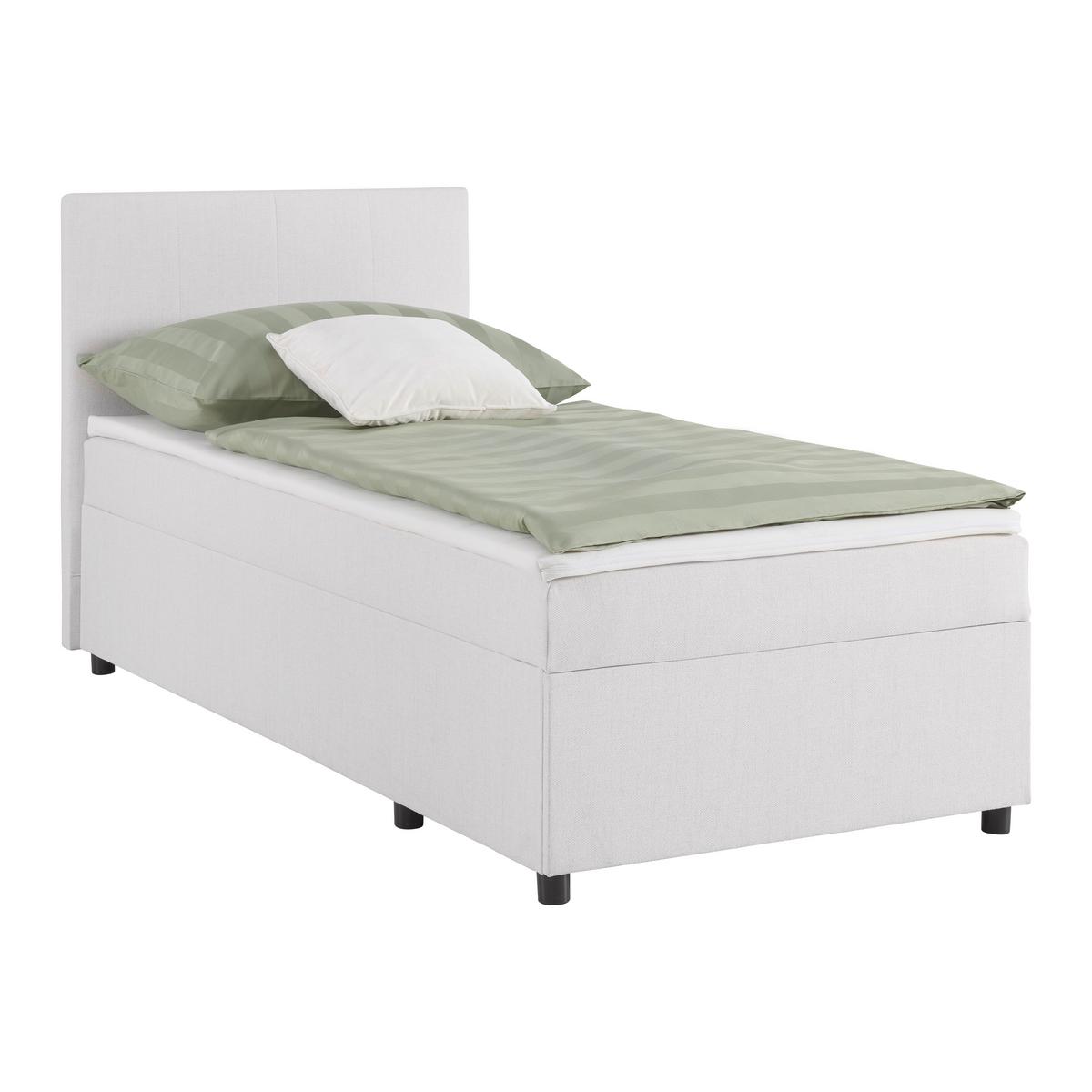 Boxbett Odin Creme ca. 120x200cm - Creme/Schwarz, KONVENTIONELL, Kunststoff/Textil (120/200cm) - Based