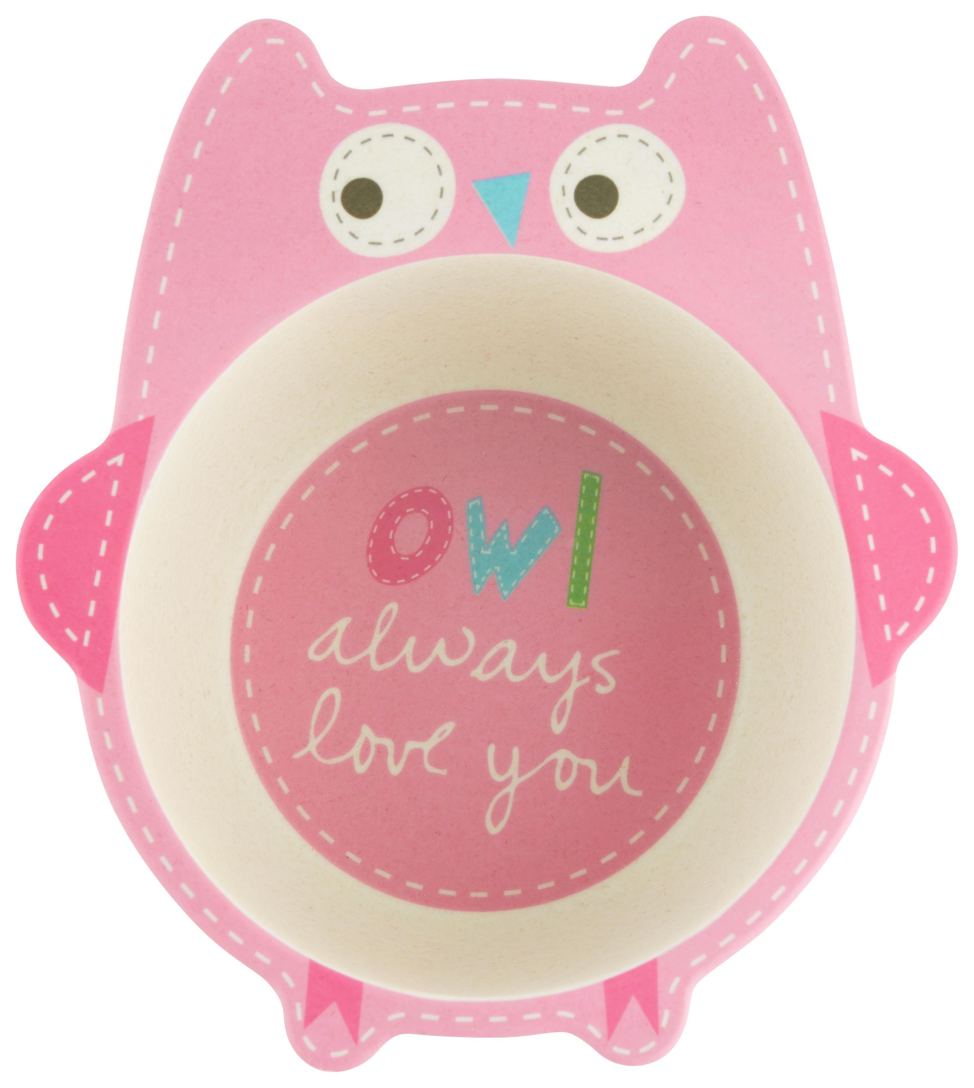 Müslischale Eule, 2-teilig - Multicolor, Naturmaterialien/Holz (14/5cm) - Zandiara