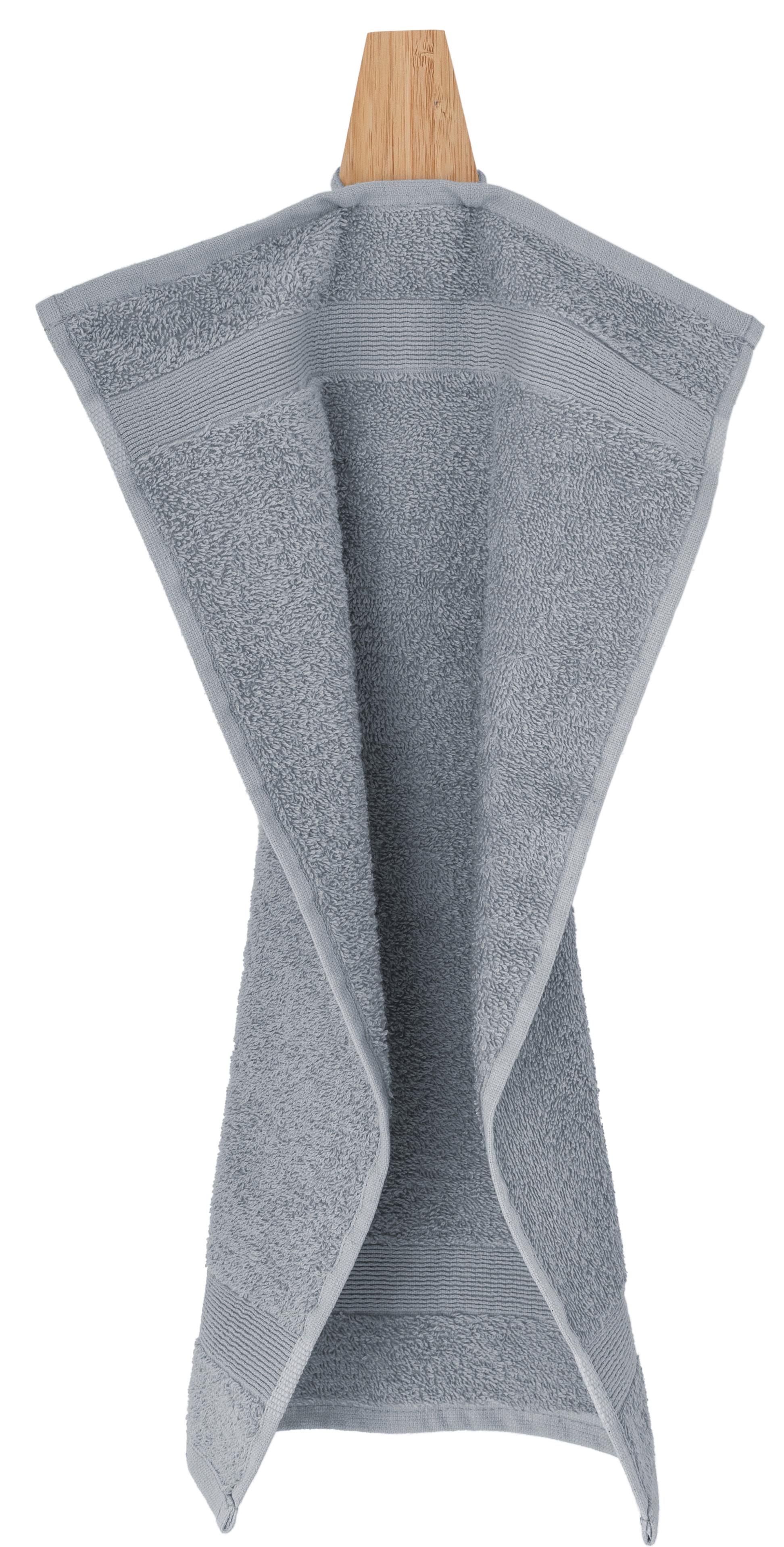 Handtuch Silke Grau ca. 50x100cm - Grau, Textil (50/100cm)