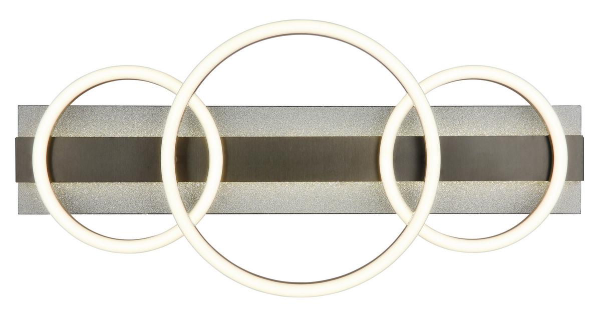 Led Stropna Svjetiljka Norberto - bijela/srebrne boje, Design, metal/plastika (62,2/30/8,8cm) - Globo