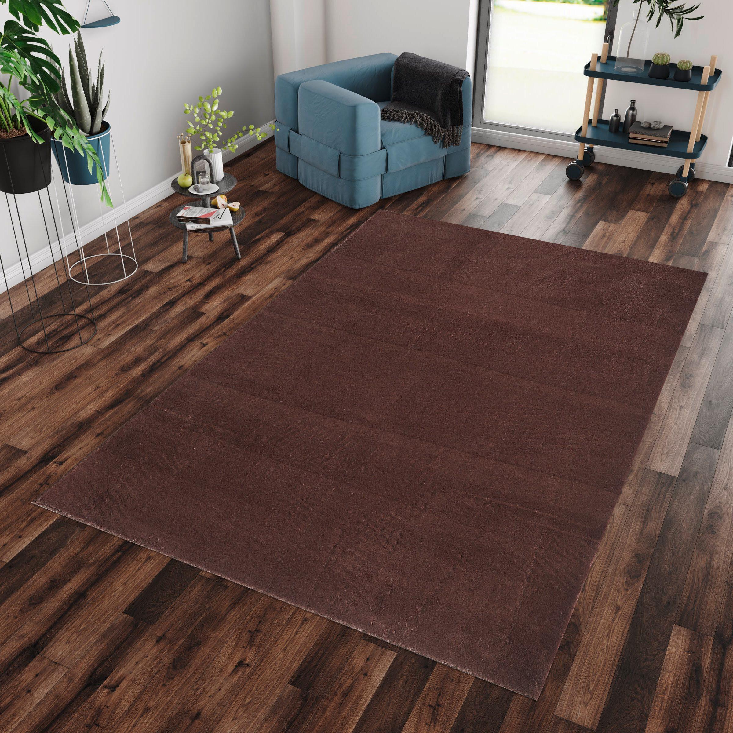 Hochflorteppich Catwalk Braun ca. 120x160cm - Braun, Basics, Textil (120/160cm) - Novel