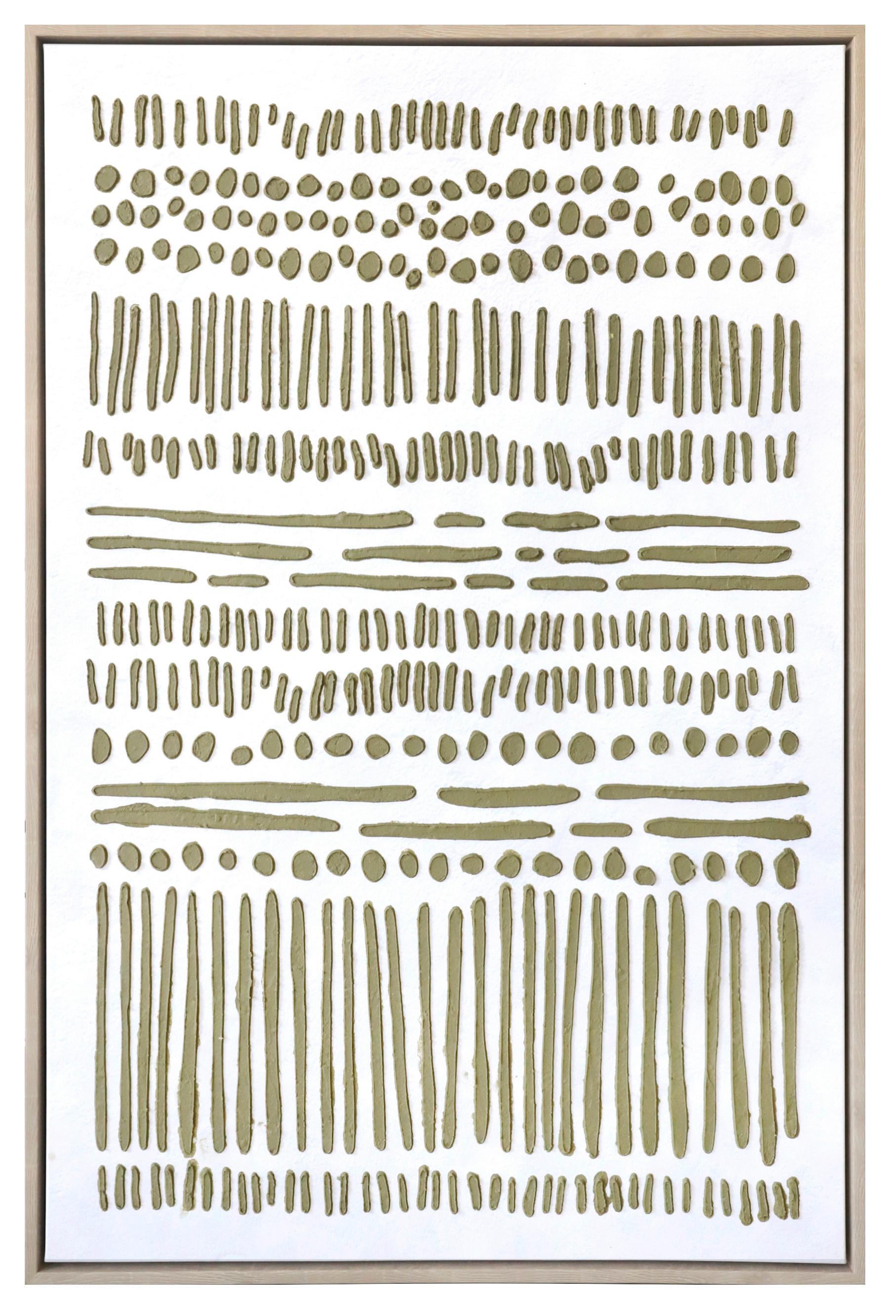 Keilrahmenbild Lotta Grün/Natur/Gold ca. 60x90cm - Goldfarben/Naturfarben, MODERN, Holzwerkstoff/Kunststoff (60/90cm) - Mömax