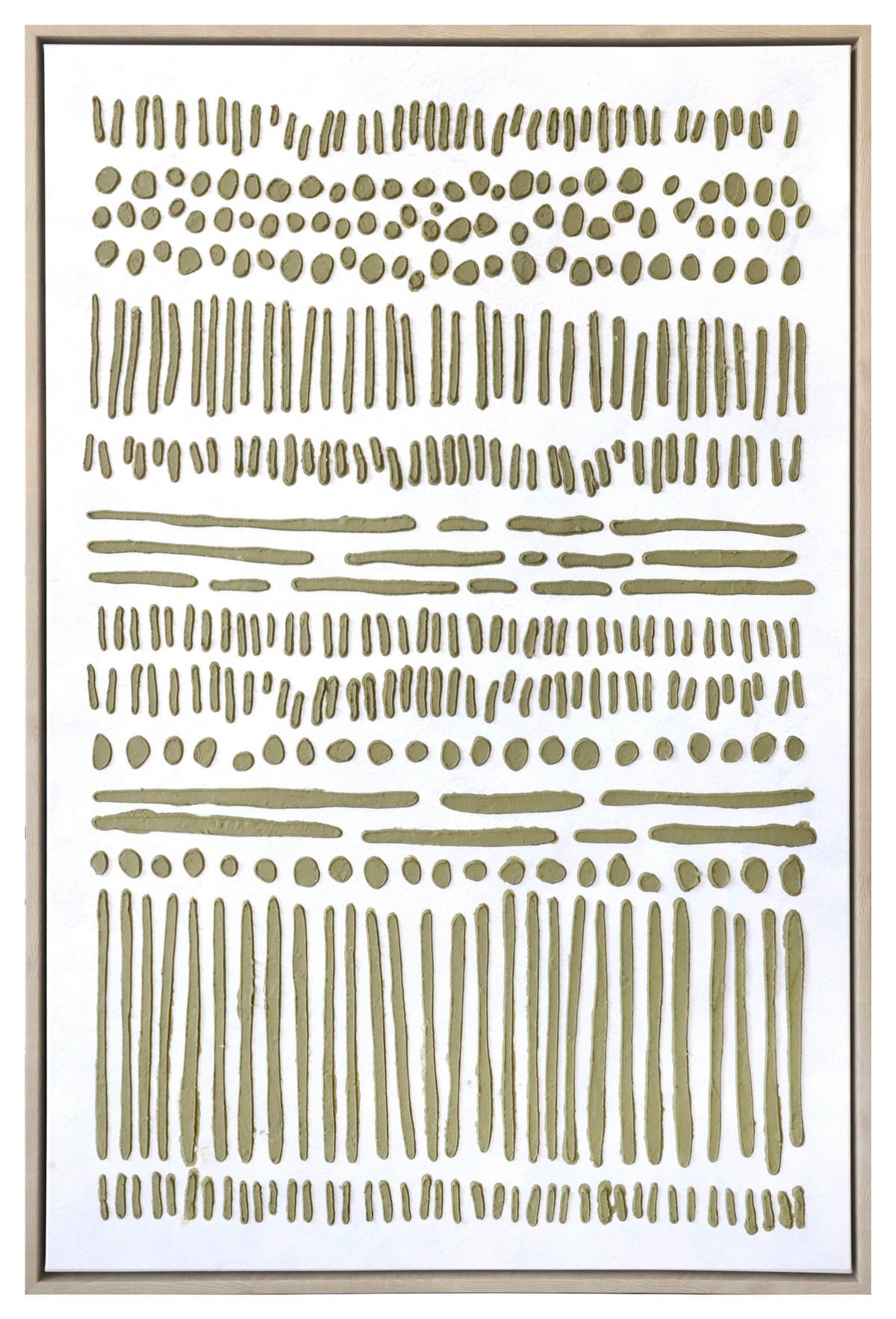 Keilrahmenbild Lotta Grün/Natur/Gold ca. 60x90cm - Goldfarben/Naturfarben, MODERN, Holzwerkstoff/Kunststoff (60/90cm) - Mömax