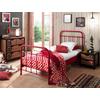 Kinder-/Juniorbett New York ca. 90x200 cm Rot - Rot, ROMANTIK / LANDHAUS, Metall (90/200cm) - MID.YOU