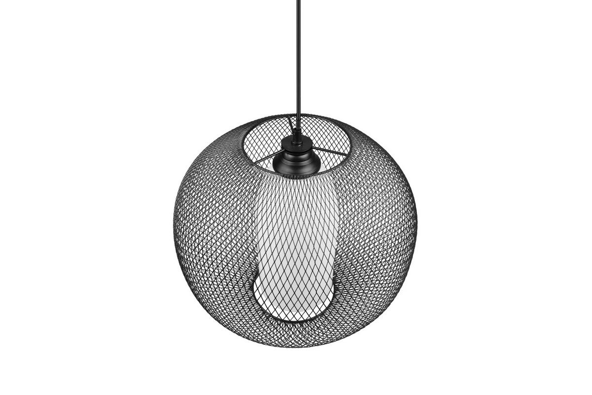 Pendelleuchte Filo Schwarz/Weiß max. 60 Watt - Schwarz/Weiß, KONVENTIONELL, Glas/Metall (40/150cm) - Trio Leuchten