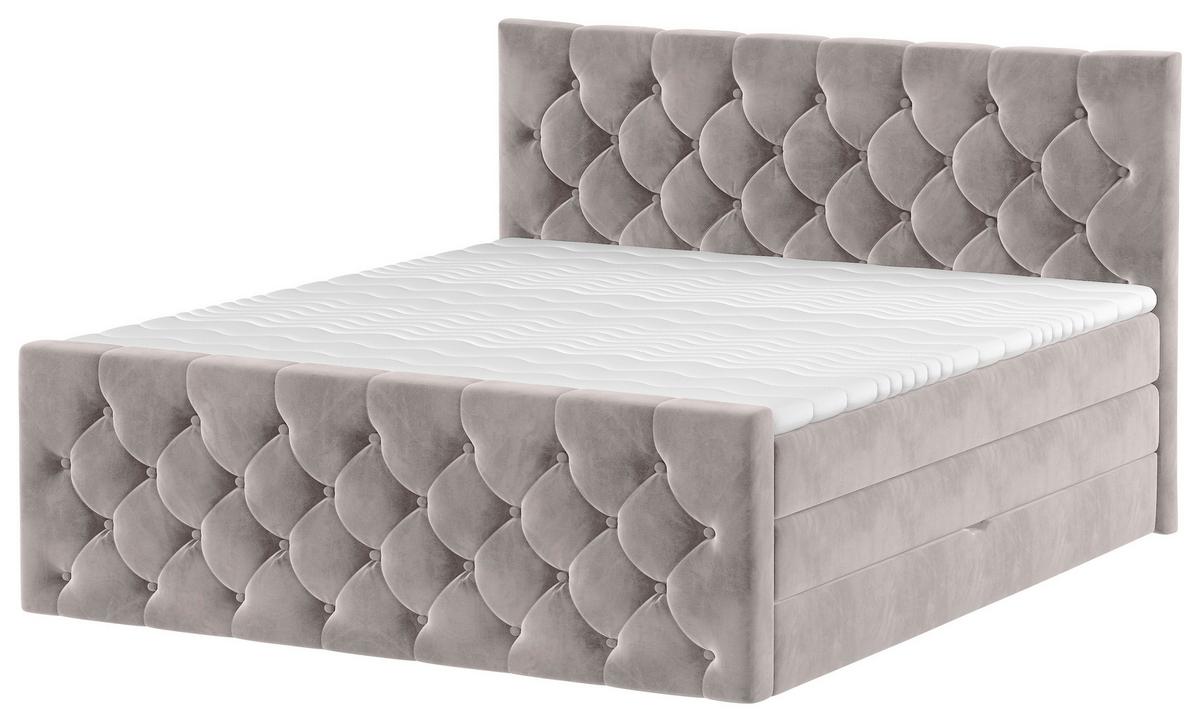 PAT BOXSPRING ELIO - bej, Romantik / Landhaus, textil (140/200cm) - James Wood