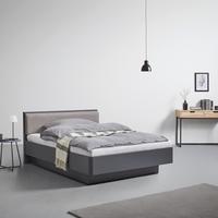 Polsterbett Mariello ca. 140x 200 cm Anthrazit/Cappuccino - Anthrazit/Cappuccino, MODERN, Holz/Textil (140/200cm) - Bessagi Home