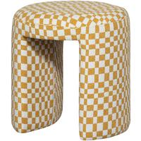Hocker Charlie Gelb/Weiß - Gelb/Weiß, Design, Textil (45/47/45cm) - Livetastic