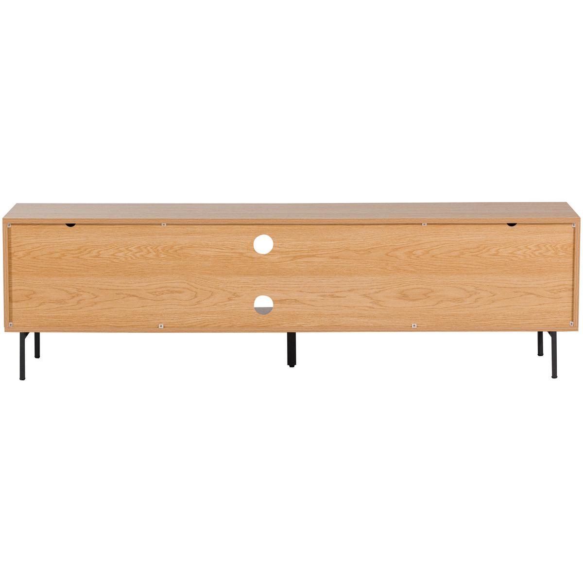 Lowboard Tours Naturfarben - Schwarz/Naturfarben, Design, Holzwerkstoff/Metall (180/51/42cm) - Livetastic