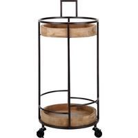 Kolica Za Serviranje Justus - prirodne boje/crna, Lifestyle, drvo/metal (40,5/89cm) - Premium Living