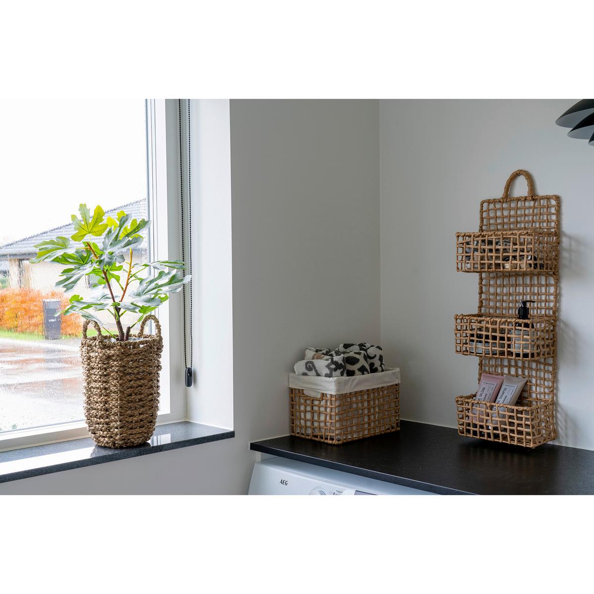 Wandregal Sines Wall Shelf Hellbraun - Hellbraun, Design, Papier/Metall (25/70/15cm)