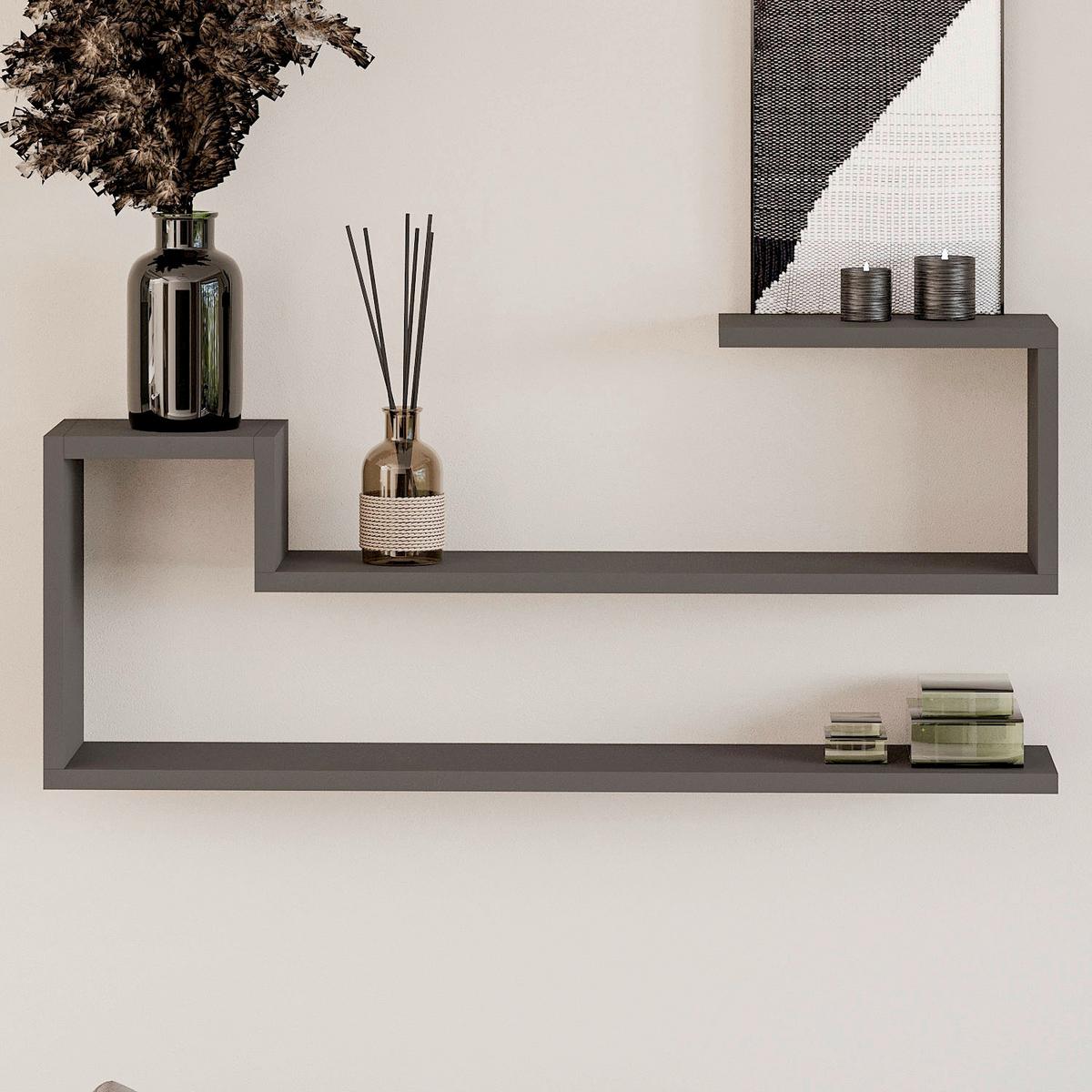 WANDREGAL RAVI WANDREGAL - Anthrazit, Design, Holzwerkstoff (90/41,2/17cm) - Livetastic