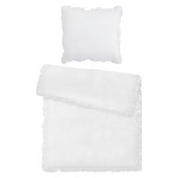 Bettwäsche Rüschen Weiß ca. 135x200cm - Weiß, ROMANTIK / LANDHAUS, Textil (135/200cm) - Zandiara