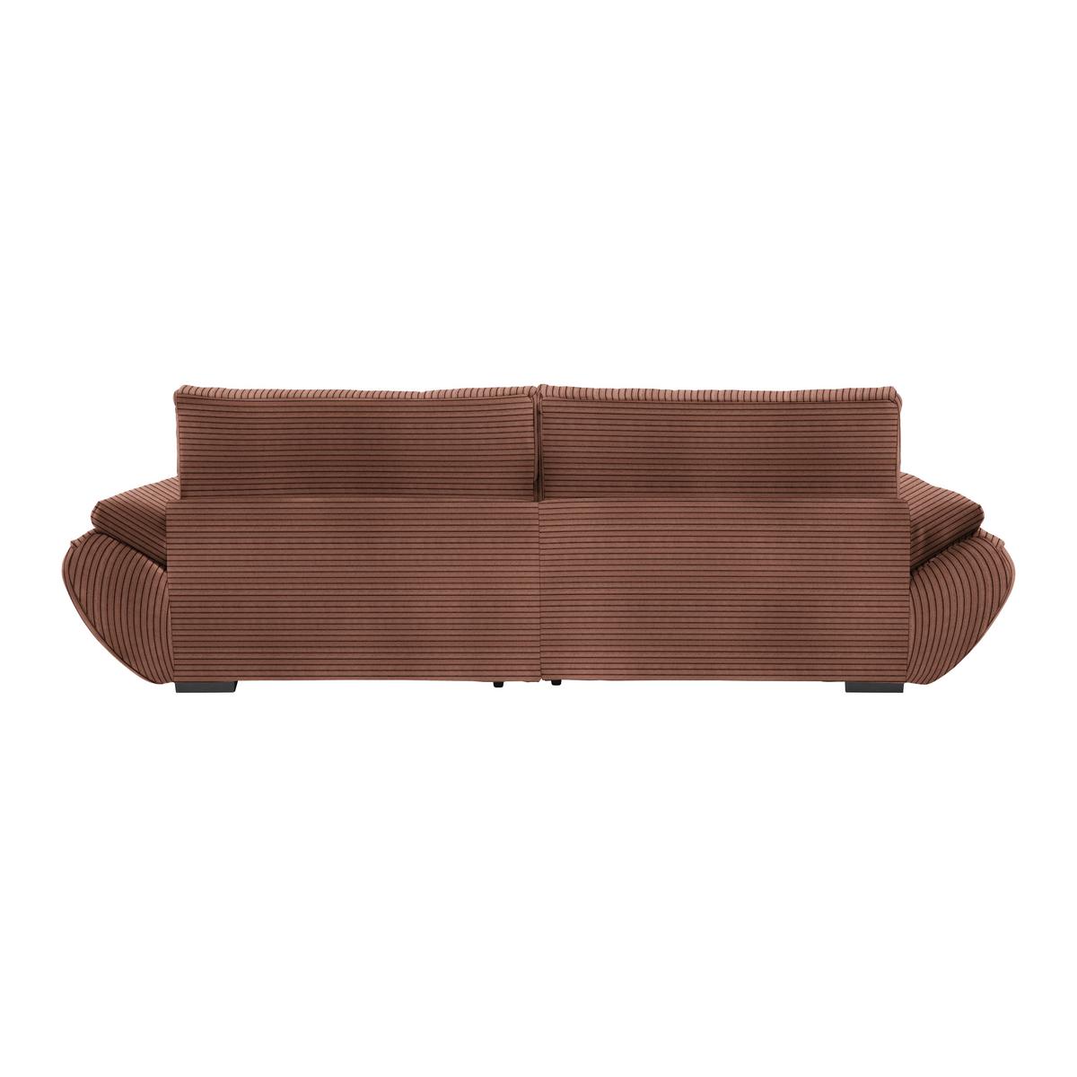 Wohnlandschaft Vivo Karamell - Karamell/Schwarz, Modern, Kunststoff/Textil (317/63/179cm) - Premium Living