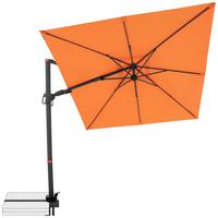 Ampelschirm MyZone Orange ca. 210x210cm - Anthrazit/Orange, Basics, Textil/Metall (210/210cm) - Doppler