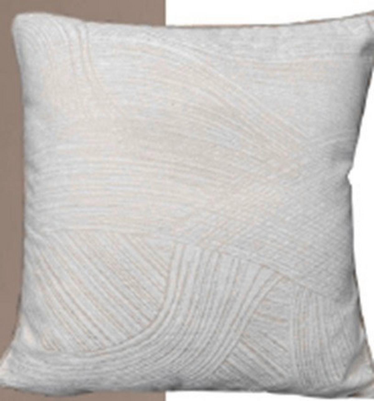 Díszpárna Kymatista 43/43 - bézs/fehér, textil (43/43cm)