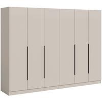 Drehtürenschrank KOPENHAGEN Kaschmir - Kaschmir/Schwarz, MODERN, Holzwerkstoff/Kunststoff (240/181/52cm) - Livetastic
