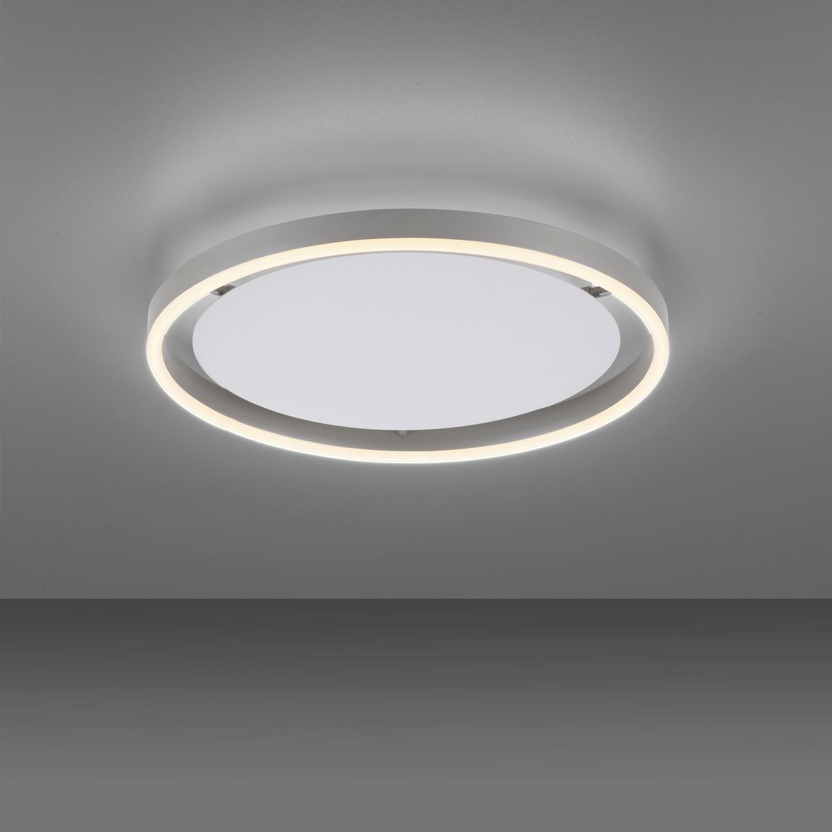 LAMPA SUFITOWA LED 15391-95 RITUS - kolor aluminiowy, Design, tworzywo sztuczne/metal (39,3/39,3/5,3cm)