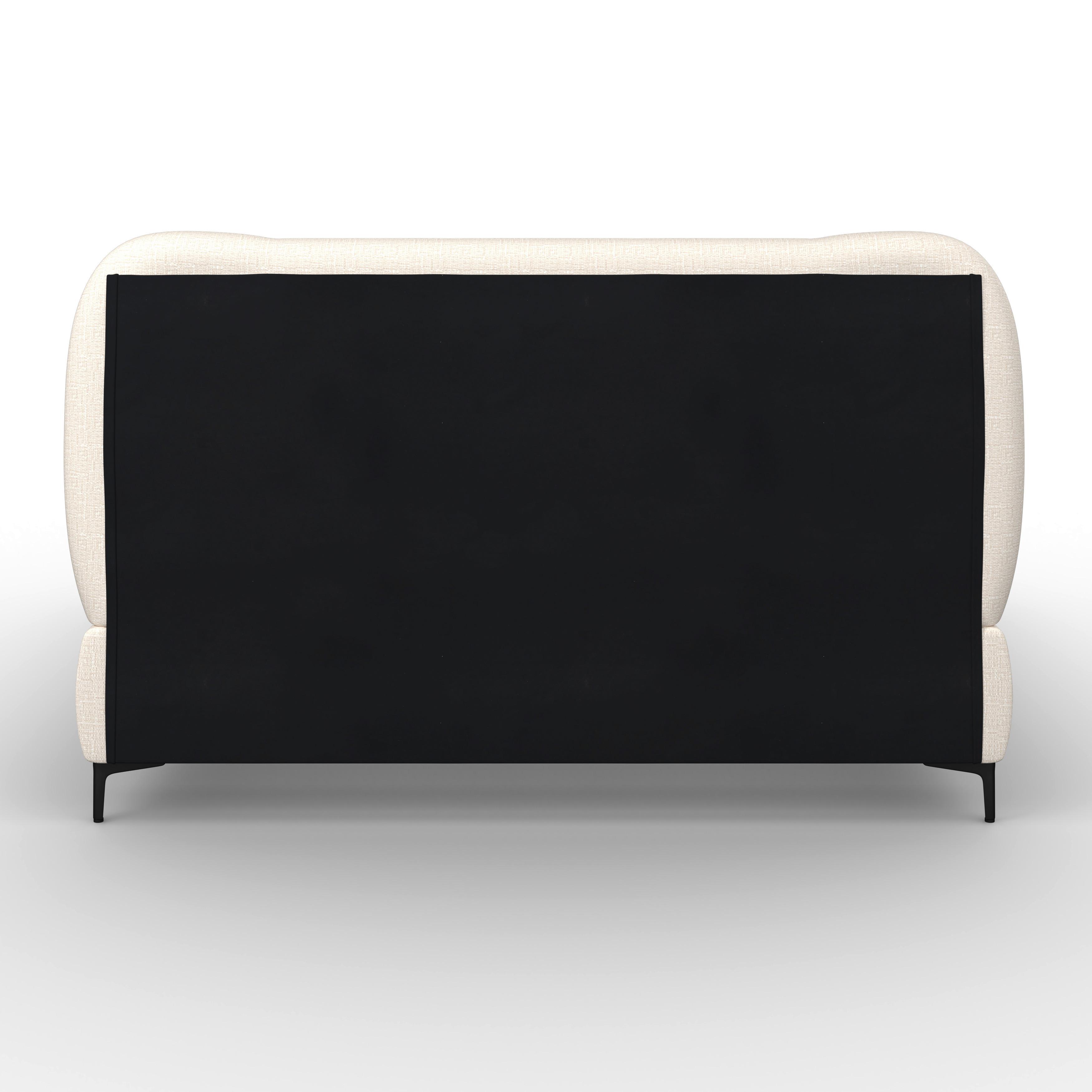 STOPPAD SÄNG GLARIS - svart/ekfärgad, Modern, metall/trä (160/200cm) - Bessagi Home