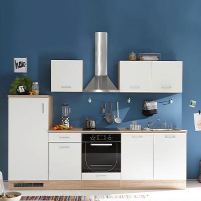 Bucătărie standard Andy - stejar Sonoma/alb, Modern, material pe bază de lemn (270/195/60cm) - Best Price