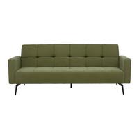 Schlafsofa Lando Grün - Schwarz/Grün, Modern, Holz/Kunststoff (224/87/100cm) - Mömax