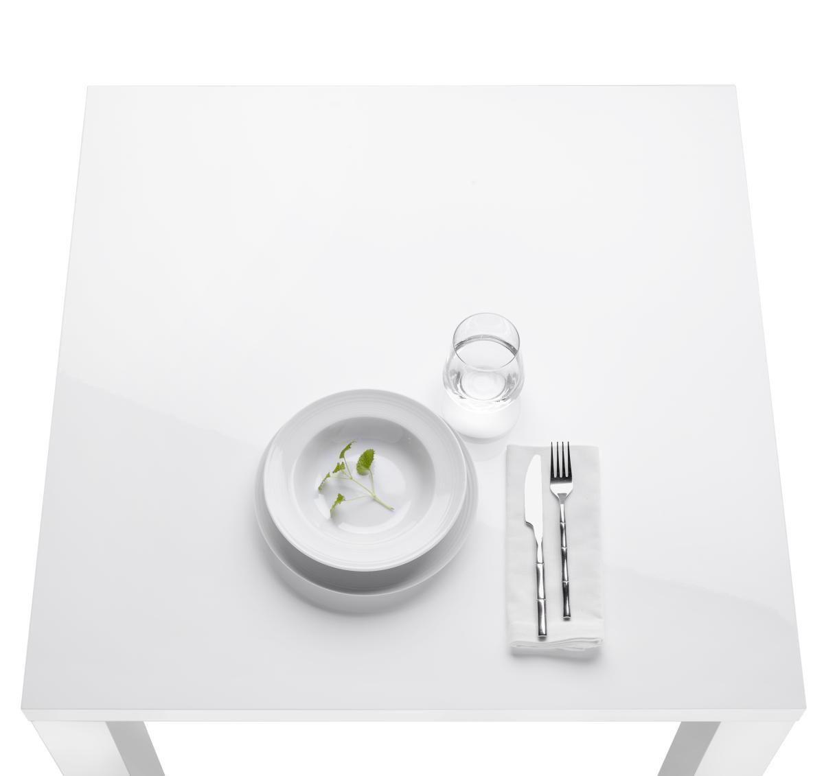 Esstisch in Weiss Hochglanz - Weiss, Modern, Holzwerkstoff (80/75/80cm) - Based