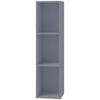 Schallplattenregal Platto in Grau, 3-fach - Grau, Basics, Holzwerkstoff (34/107/30cm) - MID.YOU