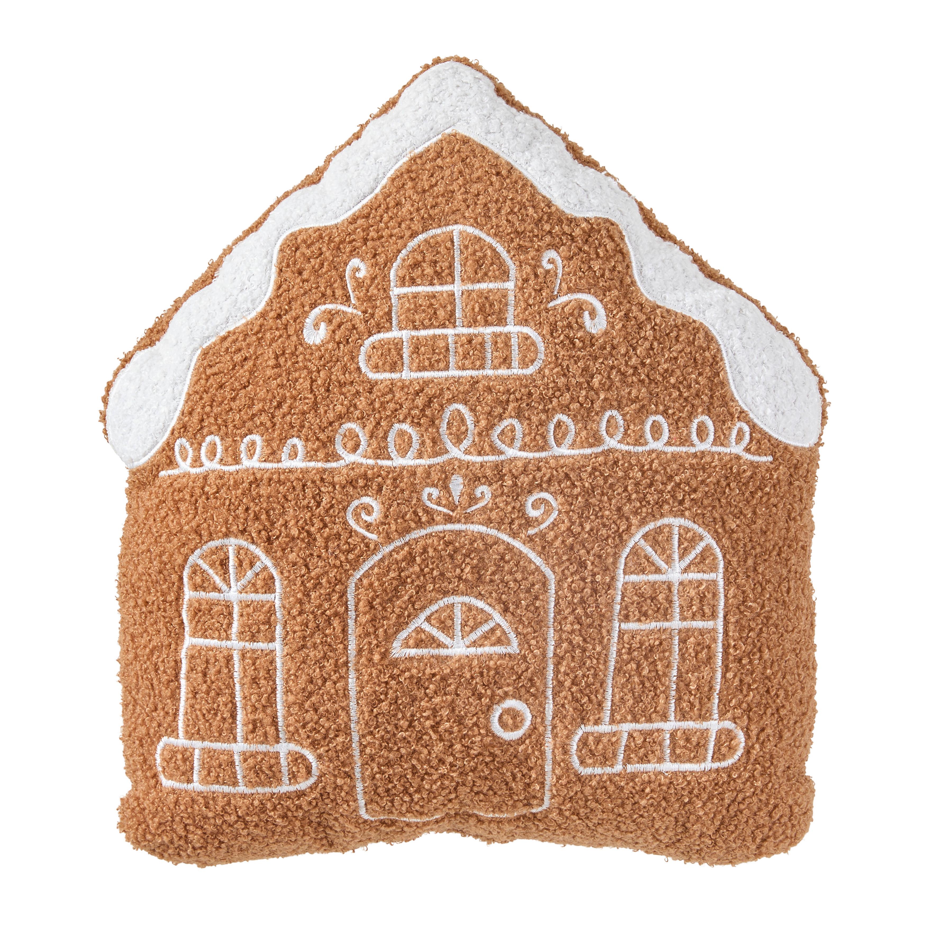 Díszpárna Lebkuchenhaus 35/33 - barna, textil (35/33/3cm) - Mömax