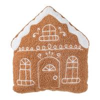 Díszpárna Lebkuchenhaus 35/33 - barna, textil (35/33/3cm) - Mömax