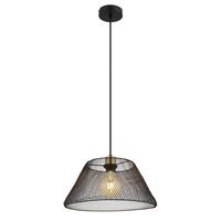 Hängeleuchte Baku Schwarz max. 40 Watt - Goldfarben/Schwarz, Trend, Kunststoff/Metall (36/120cm) - Globo
