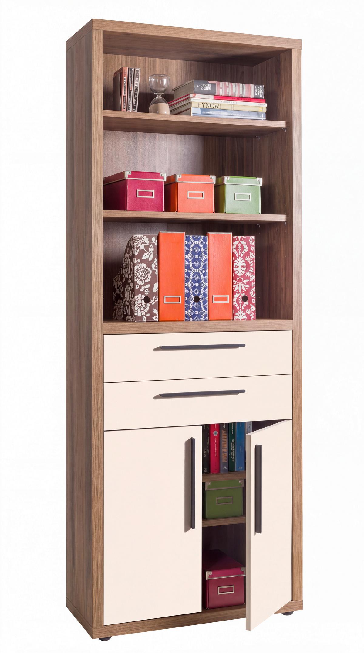 Polica Rilega - boje oraha, Moderno, drvni materijal (82,1/216,8/35,5cm) - Modern Living