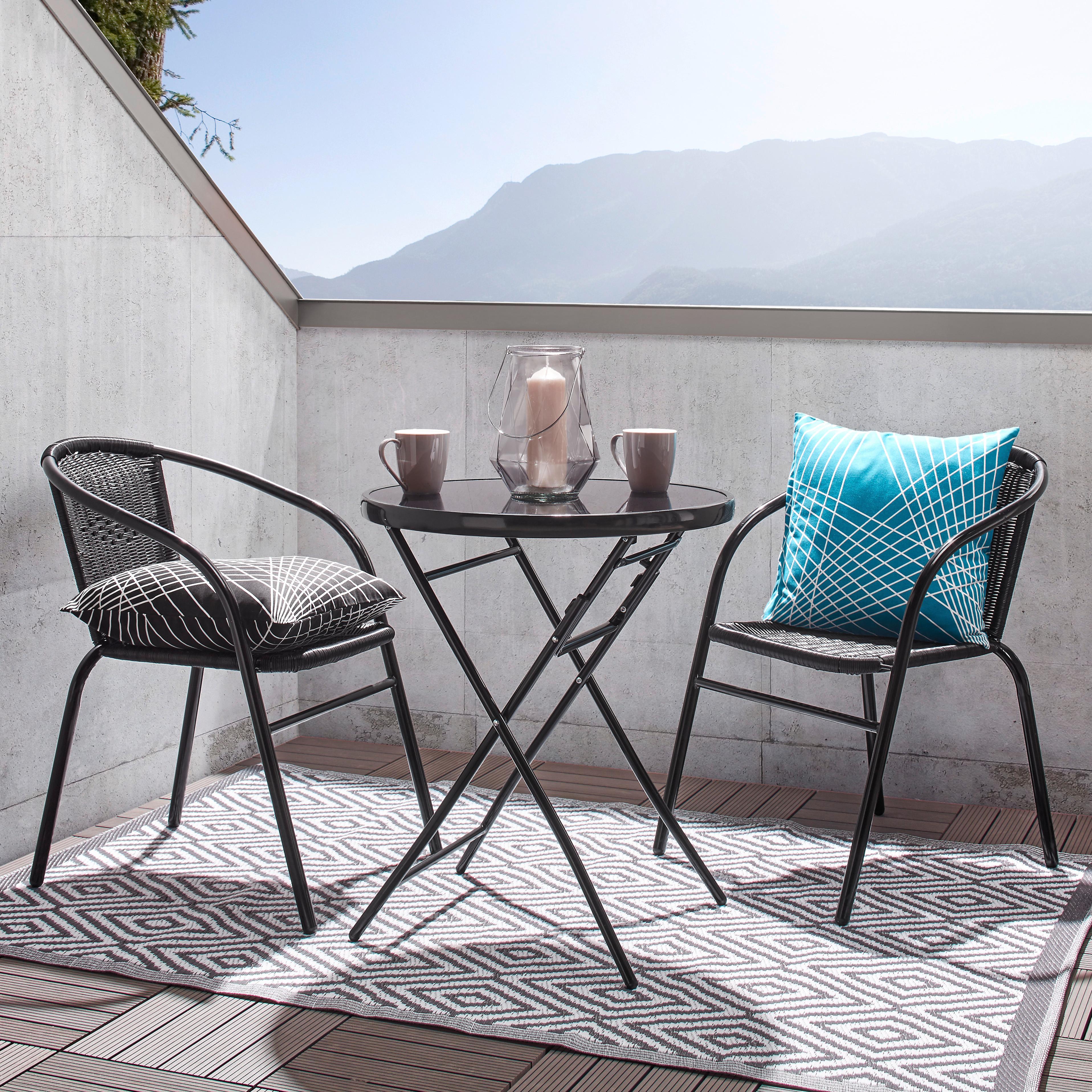 Vrtna Miza Sam - antracit, kovina/umetna masa (60/70cm) - Modern Living