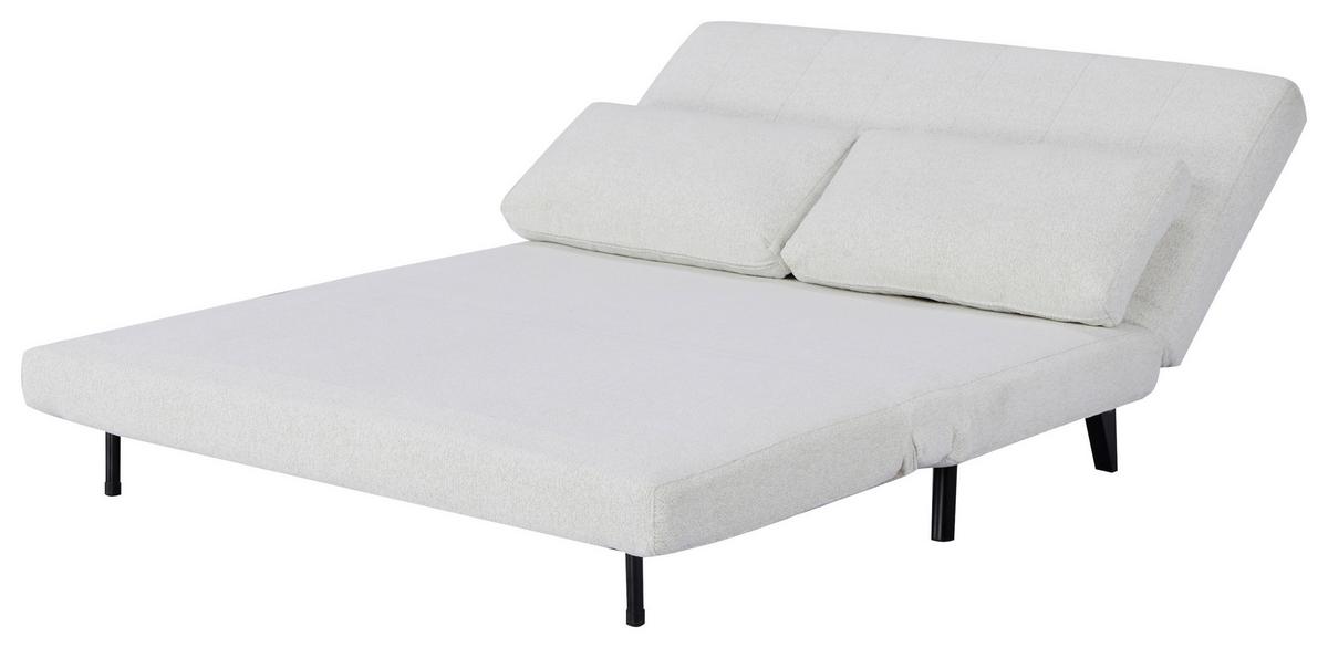 SOFA Z FUNKCJĄ SPANIA ALEKSA - biały/czarny, Design, drewno/tkanina (143/82/88cm) - Carryhome