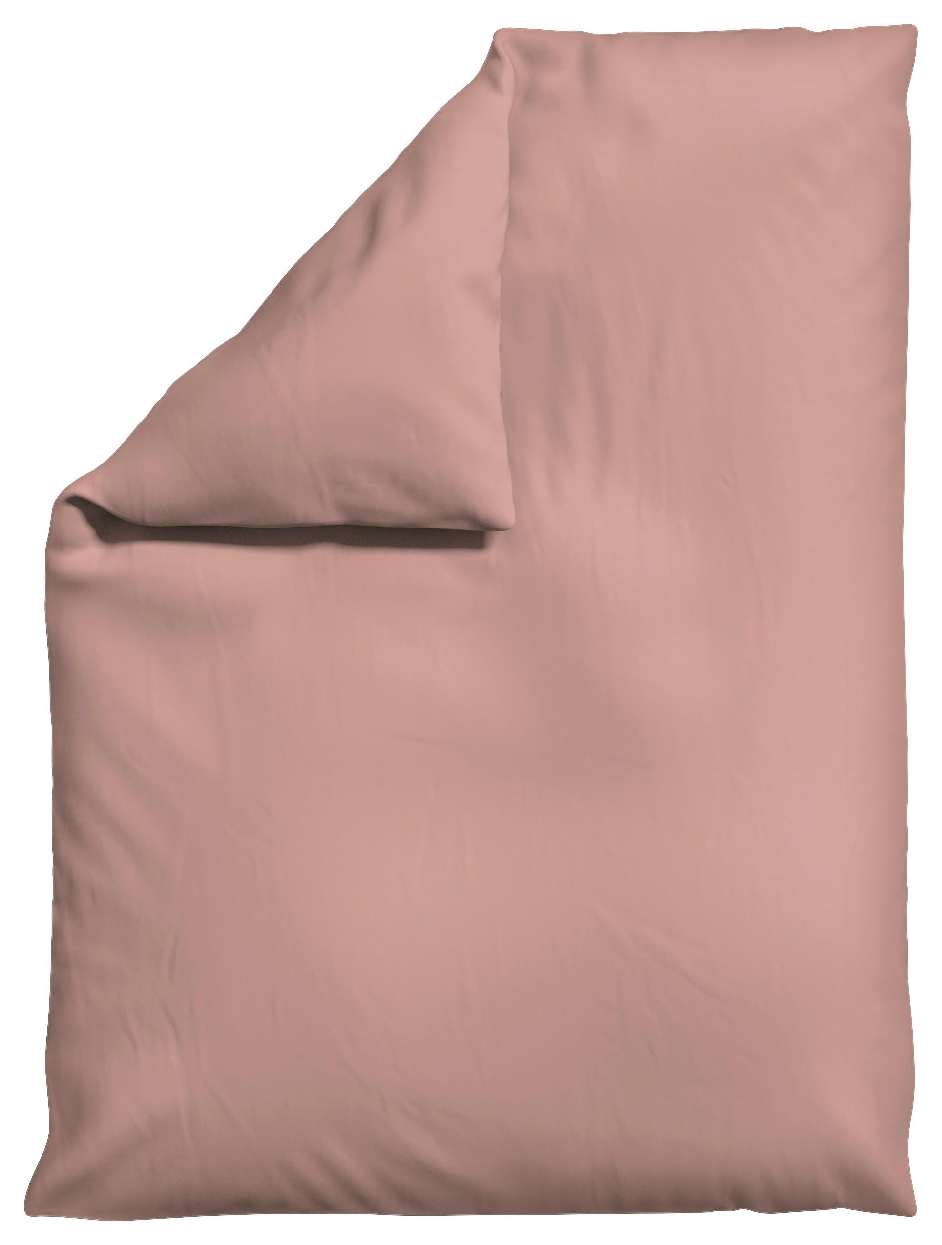 Bettdeckenbezug Woven Satin Dunkelrosa ca. 155x220cm - Dunkelrosa, Basics, Textil (155/220cm) - Schlafgut