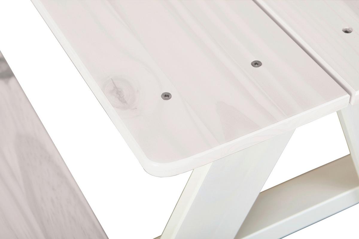 Kindertisch aus Kiefer in Weiss - Weiss, Konventionell, Holz (90/50/82cm) - Zandiara