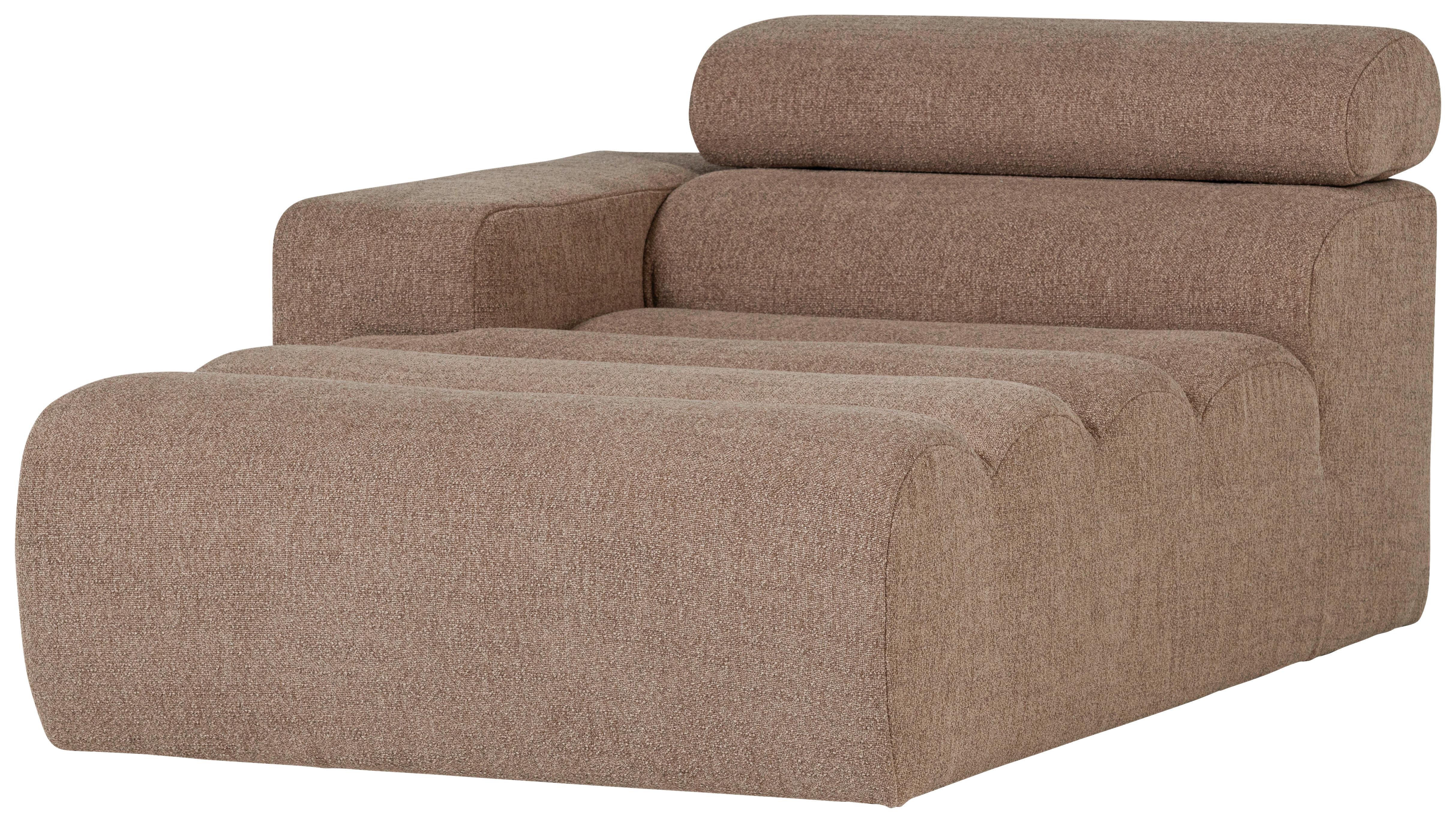 Sofaelement Novi Taupe B: 109cm - Taupe/Schwarz, Design, Kunststoff/Textil (109/86/173cm) - Livetastic