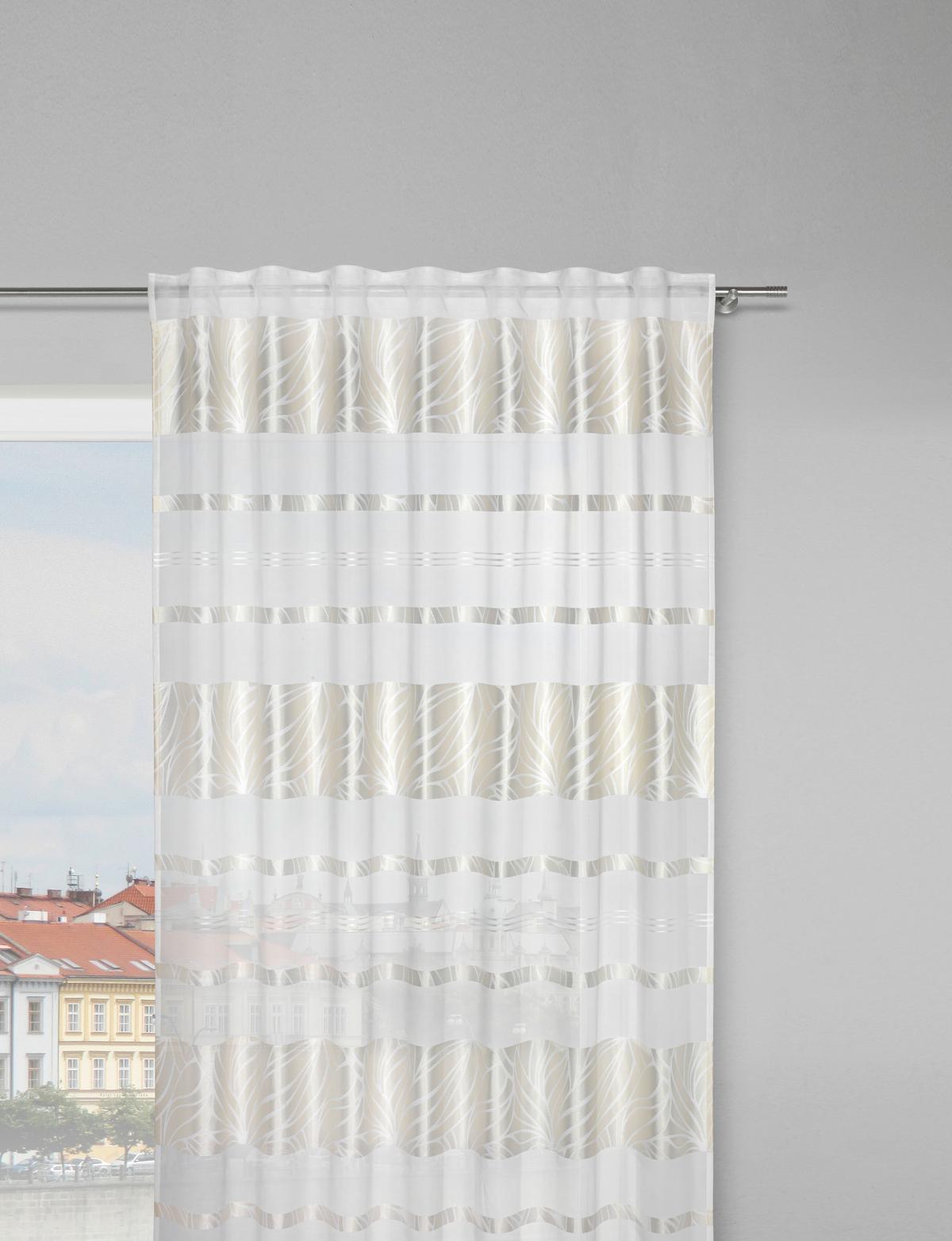 Készfüggöny Anita 140/245cm - bézs, Konventionell (140/245cm) - Modern Living