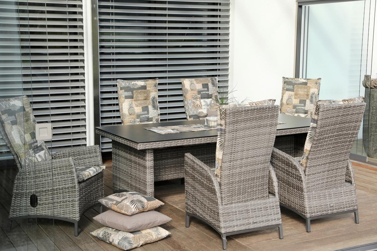Sesselauflagenset Beige, 2-teilig - Beige, Basics, Textil (50/7/120cm)