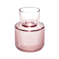 Dekodose Smoked in Rosa aus Glas - Rosa, Glas (10/14cm) - Modern Living