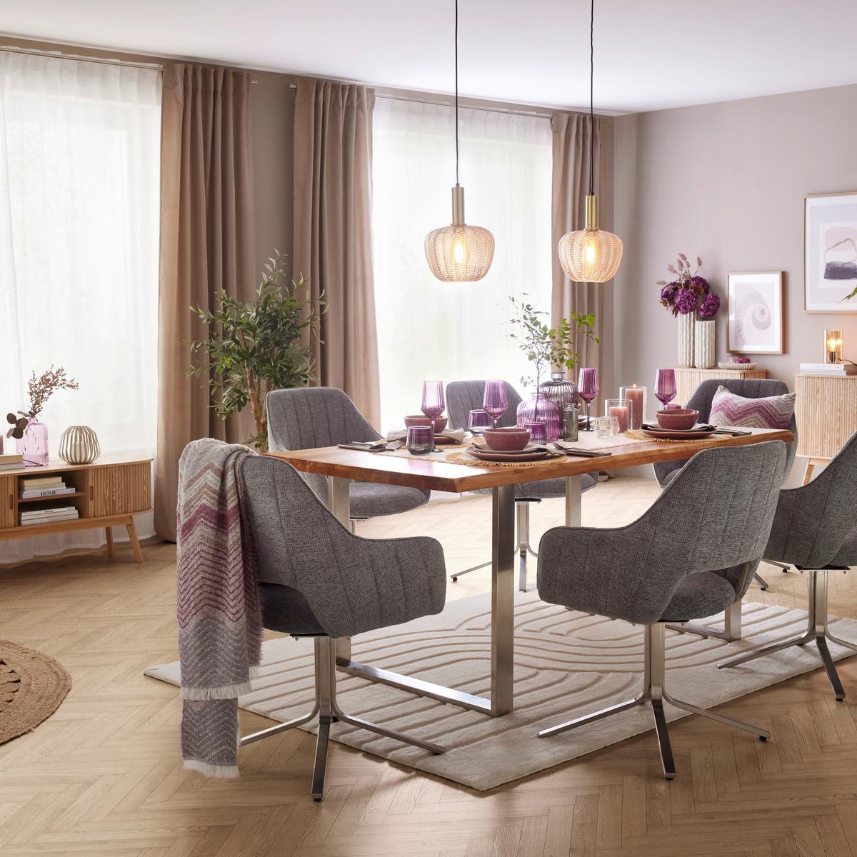 Draperie gata confecționată Ramona cca. 135x245 cm - liliachiu, Modern, textil (135/245cm) - Modern Living